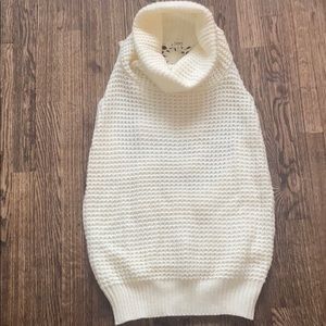 Chunky cowl neck tank sweater